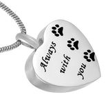 Maxbell Stainless Steel Heart Cremation Urn Ashes Necklace Always with You