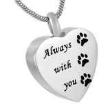 Maxbell Stainless Steel Heart Cremation Urn Ashes Necklace Always with You