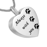Maxbell Stainless Steel Heart Cremation Urn Ashes Necklace Always with You