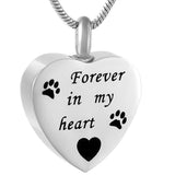 Maxbell Stainless Steel Heart Cremation Urn Ashes Necklace Forever ion My Heart