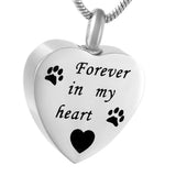 Maxbell Stainless Steel Heart Cremation Urn Ashes Necklace Forever ion My Heart