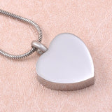 Maxbell Stainless Steel Heart Cremation Urn Ashes Necklace Forever ion My Heart