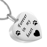 Maxbell Stainless Steel Heart Cremation Urn Ashes Necklace Forever ion My Heart