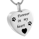 Maxbell Stainless Steel Heart Cremation Urn Ashes Necklace Forever ion My Heart