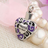 Maxbell Stainless Steel "Always in my heart " Pet Ash Urn Pendant Memorial Cremation