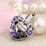 Maxbell Stainless Steel "Always in my heart " Pet Ash Urn Pendant Memorial Cremation
