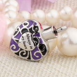 Maxbell Stainless Steel "Always in my heart " Pet Ash Urn Pendant Memorial Cremation