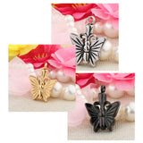 Maxbell Stainless Steel Butterfly Ash Urn Pendant Memorial Cremation Jewelry Gold