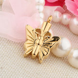 Maxbell Stainless Steel Butterfly Ash Urn Pendant Memorial Cremation Jewelry Gold