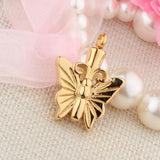 Maxbell Stainless Steel Butterfly Ash Urn Pendant Memorial Cremation Jewelry Gold