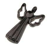 Maxbell Stainless Steel Angel Shape Pendant Memorial Perfume Ash Keepsake Black