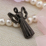 Maxbell Stainless Steel Angel Shape Pendant Memorial Perfume Ash Keepsake Black