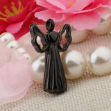 Maxbell Stainless Steel Angel Shape Pendant Memorial Perfume Ash Keepsake Black