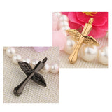 Maxbell Stainless Steel Angel Wings Cross Urn Pendant Cremation Ashes Keepsake Black