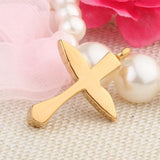 Maxbell Stainless Steel Angel Wings Cross Urn Pendant Cremation Ashes Keepsake Gold