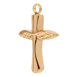 Maxbell Stainless Steel Angel Wings Cross Urn Pendant Cremation Ashes Keepsake Gold