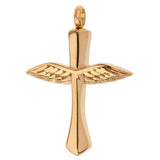 Maxbell Stainless Steel Angel Wings Cross Urn Pendant Cremation Ashes Keepsake Gold