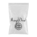 Maxbell Stainless Steel Dog Bone Round Cremation Keepsake Urn Pendant Silver