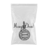 Maxbell Stainless Steel Dog Bone Round Cremation Keepsake Urn Pendant Black