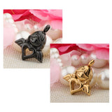 Maxbell Stainless Steel Angel Wings Heart Urn Necklace Pendant Ashes Keepsake Gold