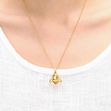Maxbell Stainless Steel Angel Wings Heart Urn Necklace Pendant Ashes Keepsake Gold