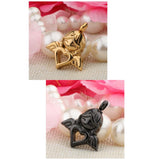 Maxbell Stainless Steel Angel Wings Heart Urn Necklace Pendant Ashes Keepsake Gold
