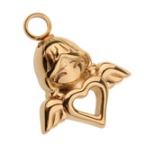 Maxbell Stainless Steel Angel Wings Heart Urn Necklace Pendant Ashes Keepsake Gold
