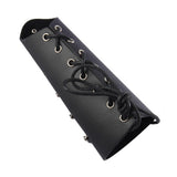 Maxbell Medieval Punk Link Chain Bandage Steampunk Leather Gauntlet Wristband Black