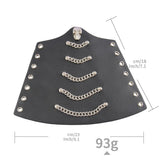 Maxbell Medieval Punk Link Chain Bandage Steampunk Leather Gauntlet Wristband Black