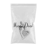 Maxbell Stainless Steel Crystal Memorial Urn Pendant Cremation Ashes Keepsake White