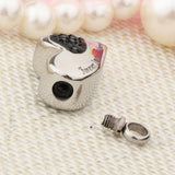 Maxbell Stainless Steel Crystal Memorial Urn Pendant Cremation Ashes Keepsake Black