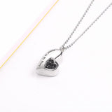 Maxbell Stainless Steel Crystal Memorial Urn Pendant Cremation Ashes Keepsake Black