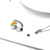 Maxbell Stainless Steel Crystal Memorial Urn Pendant Cremation Ashes Keepsake Yellow