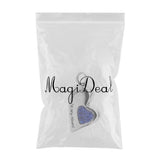 Maxbell Stainless Steel Crystal Memorial Urn Pendant Cremation Ashes Keepsake Blue