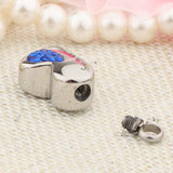 Maxbell Stainless Steel Crystal Memorial Urn Pendant Cremation Ashes Keepsake Blue
