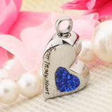 Maxbell Stainless Steel Crystal Memorial Urn Pendant Cremation Ashes Keepsake Blue