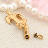 Maxbell Love Pet Dog Stainless Steel Fish Hook Cremation Memorial Ash Pendant Gold