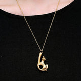 Maxbell Love Pet Dog Stainless Steel Fish Hook Cremation Memorial Ash Pendant Gold