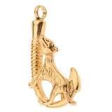 Maxbell Love Pet Dog Stainless Steel Fish Hook Cremation Memorial Ash Pendant Gold
