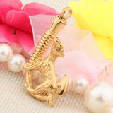 Maxbell Love Pet Dog Stainless Steel Fish Hook Cremation Memorial Ash Pendant Gold