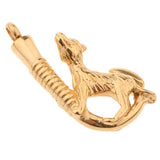 Maxbell Love Pet Dog Stainless Steel Fish Hook Cremation Memorial Ash Pendant Gold