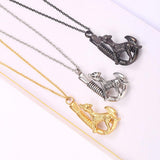 Maxbell Love Pet Dog Stainless Steel Fish Hook Cremation Memorial Ash Pendant Gold