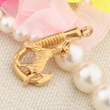 Maxbell Love Pet Dog Stainless Steel Fish Hook Cremation Memorial Ash Pendant Gold