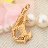Maxbell Love Pet Dog Stainless Steel Fish Hook Cremation Memorial Ash Pendant Gold
