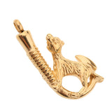 Maxbell Love Pet Dog Stainless Steel Fish Hook Cremation Memorial Ash Pendant Gold