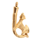 Maxbell Love Pet Dog Stainless Steel Fish Hook Cremation Memorial Ash Pendant Gold