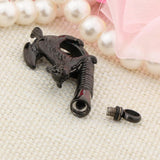 Maxbell Love Pet Dog Stainless Steel Fish Hook Cremation Memorial Ash Pendant Black