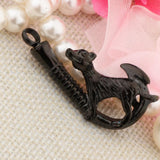 Maxbell Love Pet Dog Stainless Steel Fish Hook Cremation Memorial Ash Pendant Black