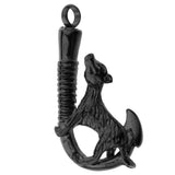 Maxbell Love Pet Dog Stainless Steel Fish Hook Cremation Memorial Ash Pendant Black