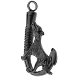 Maxbell Love Pet Dog Stainless Steel Fish Hook Cremation Memorial Ash Pendant Black